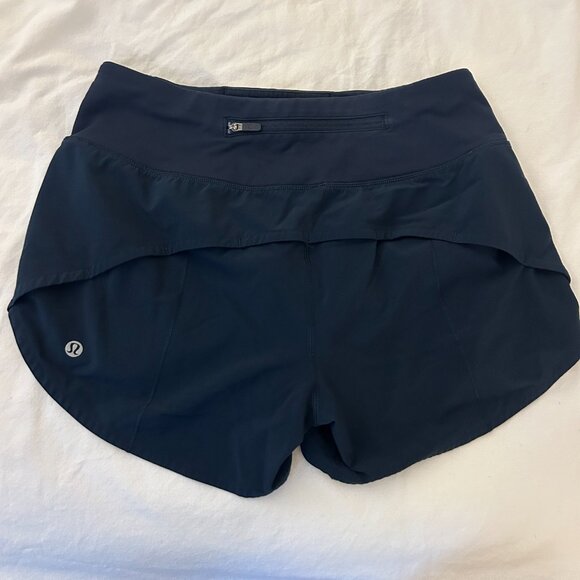 lululemon Speed Up Mid-Rise Shorts 4" Navy Size 4 - Picture 2 of 3